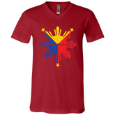 CoolPinoy Tricolor Unisex Jersey V-Neck T-Shirt